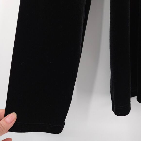 Chico's Travelers velvet ruffle open jacket Size 1 (M) black long sleeve evening - Picture 3 of 8